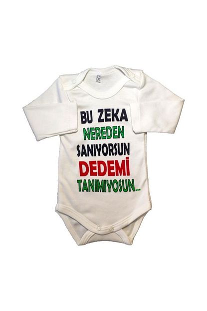 Cicek Dedem Yazili Citcitli Bebek Badi Zibin Uzun Kollu Trendyol