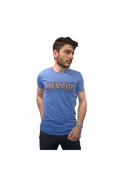 Kelzin Erkek T Shirt Baski Ve Nakis Islemeli Trendyol