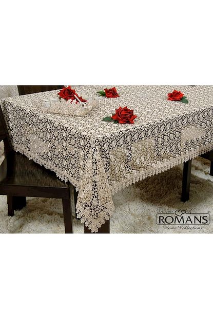 Romans Masa Ortusu Gupur 160x160 Kahve Trendyol