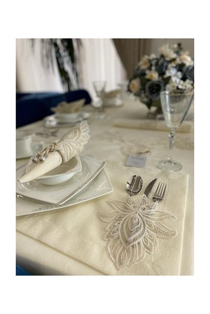 Turkish Home 34 Parca Amerikan Servisli Lotus Krem Trendyol