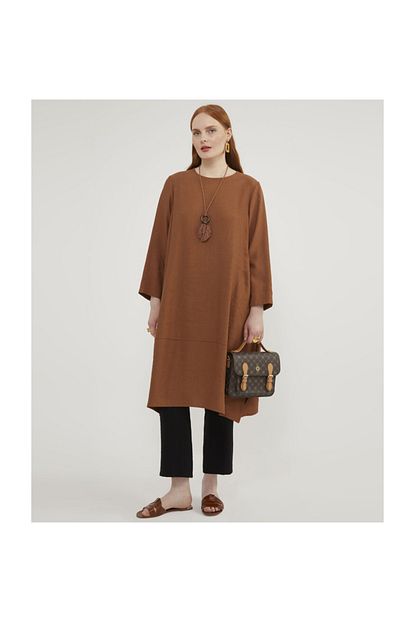 aker buyuk beden kahve tunik v159320198
