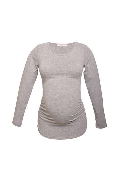 Myra By Luvmabelly Pamuklu Uzun Kollu Hamile T Shirt Myra2304 Trendyol