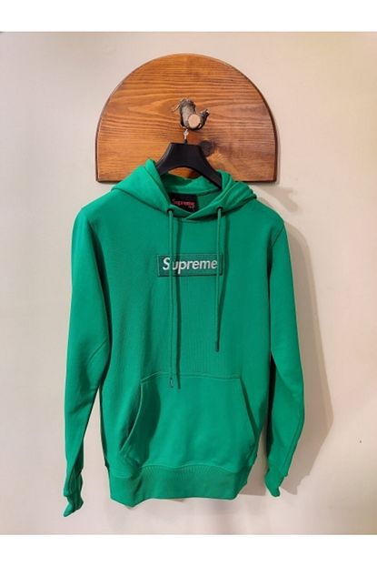 Supreme Erkek Yesil Kapsonlu Sweatshirt Trendyol