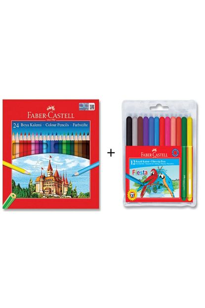 faber castell 24 lu kuru boya fiesta