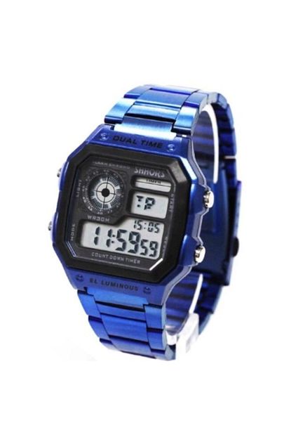 Desingshop Erkek Mavi Led Digital Spor Kol Saati Trendyol