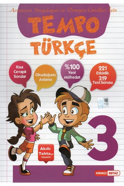 Kirmizi Beyaz Yayinlari Kirmizi Beyaz 3 Sinif Tempo Turkce Soru Bankasi Trendyol