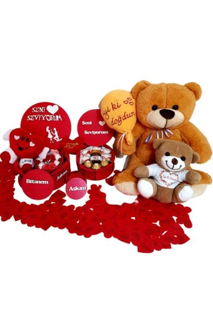 1001hediye Ask Kulesi 4 Katli Dogum Gunu Hediye Cikolata Iyiki Dogdun Ayicik Iyiki Varsin Ayicik Trendyol