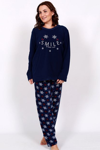Vienetta Kadin Uzun Kol Buyuk Beden Polar Pijama Takim Trendyol