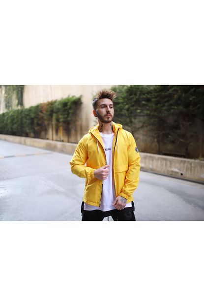 Bbtshopturkey Erkek Sari Uc Fermuarli Mevsimlik Mont Trendyol
