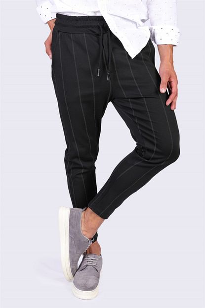 Regional Jeans Erkek Siyah Slim Fit Dar Paca Kumas Pantolon Pntln23486 Trendyol