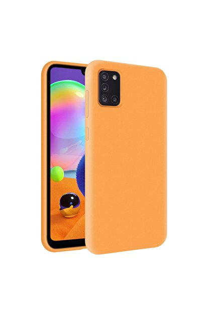 kzy samsung galaxy a31 ici kadife soft logosuz lansman silikon kilif turuncu fiyati yorumlari trendyol