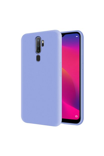 Kzy Oppo A5 2020 Ici Kadife Soft Logosuz Lansman Silikon Kilif Acik Mavi Trendyol