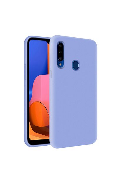 Kzy Samsung Galaxy A20s Ici Kadife Soft Logosuz Lansman Silikon Kilif Acik Mavi Trendyol