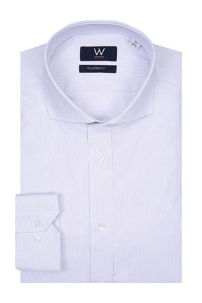 W Collection Erkek Mavi Beyaz Gomlek Trendyol