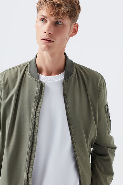 Mavi Erkek Haki Bomber Ceket 010265 32172 Trendyol