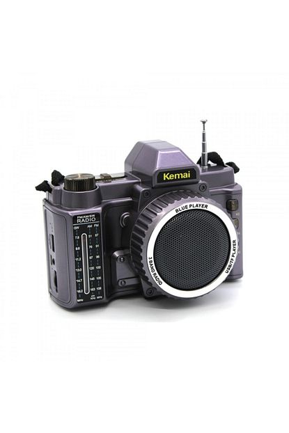 kemai md v8bt dslr kamera gorunumlu bluetooth portatif radyo