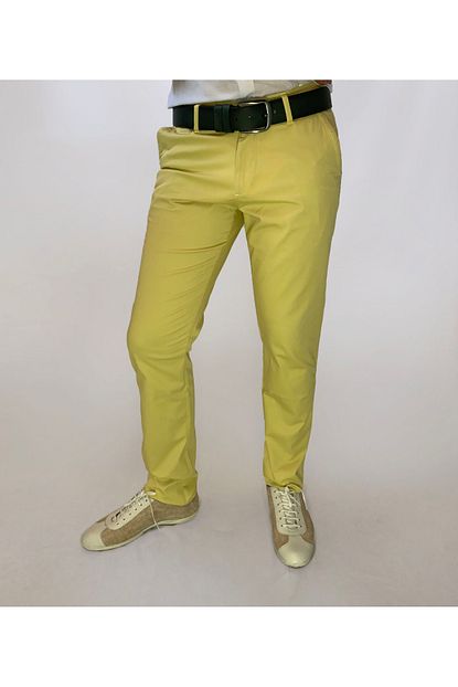 Daniel Voi Erkek Sari Pamuklu Slim Fit Pantolon Trendyol