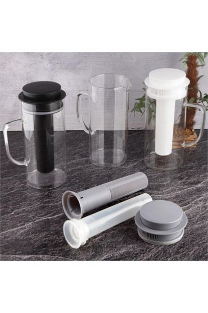 Tohana Cam Detox Buzluklu Surahi Siyah 1000ml Trendyol