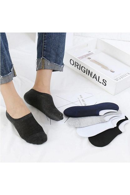 Corapmanya 6 Cift Erkek Cok Renkli Bambu Gorunmez Sneaker Spor Ayakkabi Corabi Trendyol