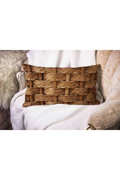 Osso Hali Osso Hasir Bambu 3d Desenli Dikdortgen Kirlent Kilifi 35x45cm Trendyol