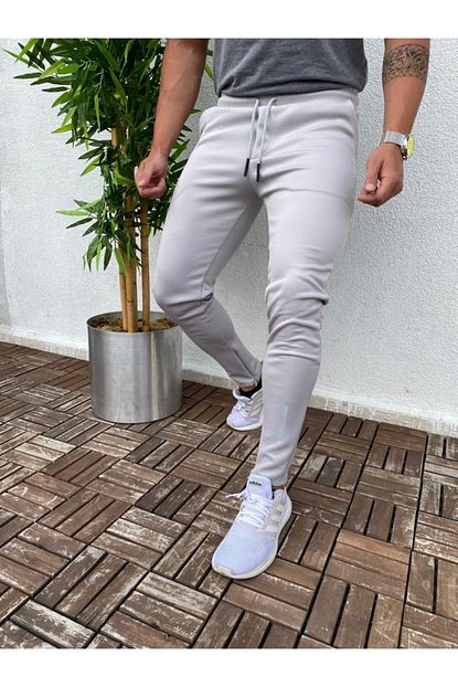 Marka Krali Erkek Acik Gri Outdoor Basic Slim Fit Esofman Alti Trendyol