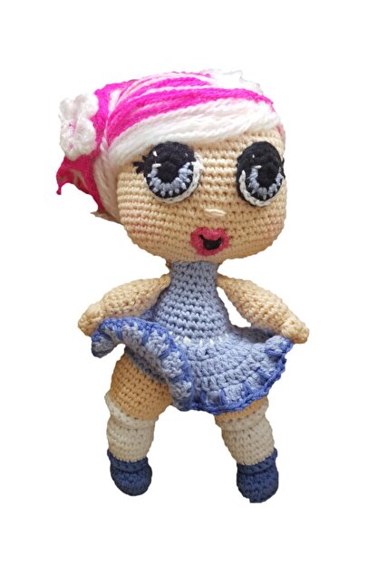 Sekeron Patisserie Mavi Amigurumi Lol Orgu Bebek Trendyol