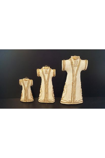 emg polyester dekoratif altin beyaz 3 lu kaftan duvar susu fiyati yorumlari trendyol