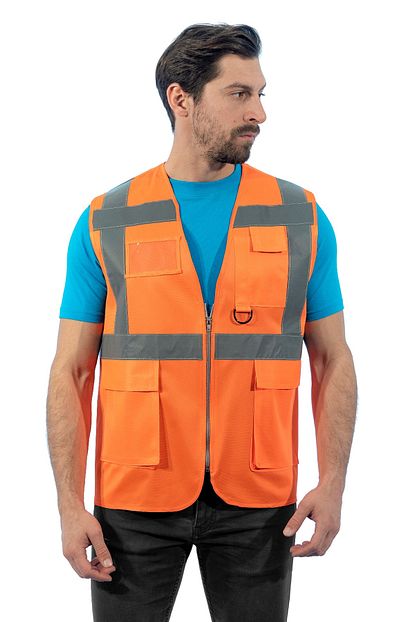 Endustri Giyim Unisex Turuncu Reflektorlu Is Yelegi Trendyol