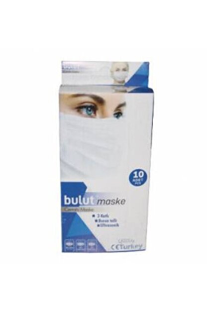 Bulut 3 Katli Telli Beyaz Cerrahi Maske 10 Adet Trendyol