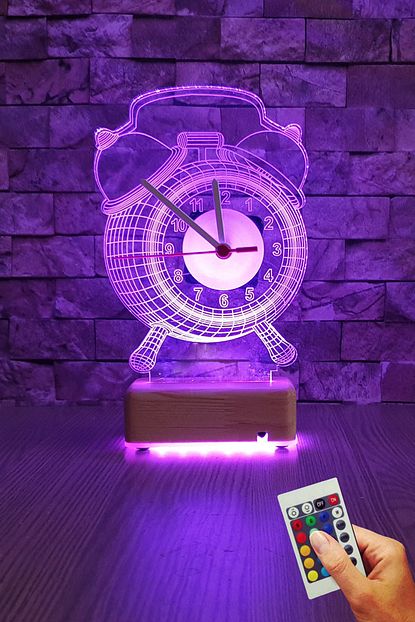 vipyol 16 renkli led dogumgunu hediyesi saat tasarimli 3d gece lambasi fiyati yorumlari trendyol
