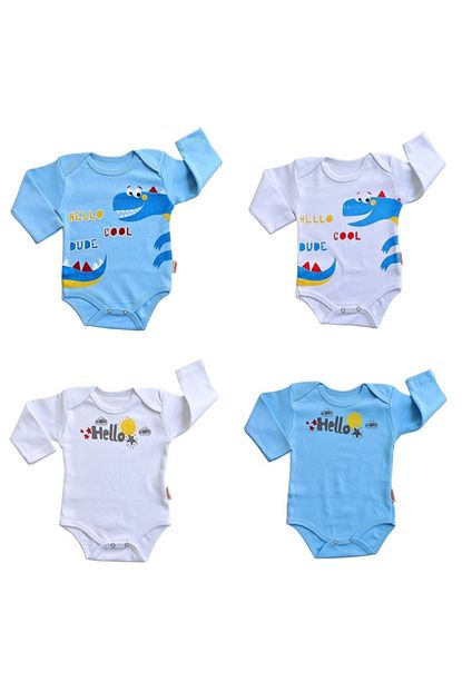 Luxeline Uzun Kollu Erkek Bebek Citcitli Badi Penye Body Trendyol