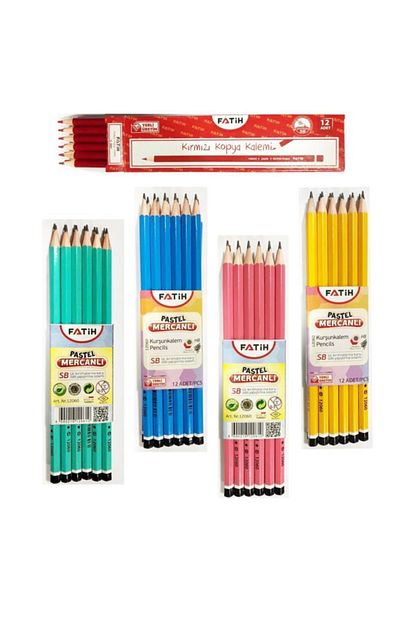 Fatih Pastel Mercanli Kursun Kalem Ve Kirmizi Kopya Kalemi Ofisinn No 42 Trendyol