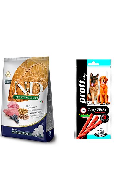 N D Dusuk Tahilli Medium Puppy Kuzulu Kopek Mamasi 2 5 Kg Proff Buyuk Irk Odul Cubugu Original Trendyol