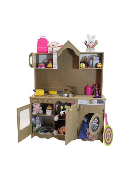 Madelloon Cocuk Oyun Evi Bebek Evi Mutfak Seti Montessori Yatak Yani Kitaplik Raf Oyuncak Araba Oyun Parki Trendyol