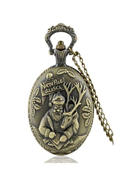 Hediye Sahibi Retro Vintage Kuzey Kutbu Alaska Kuvars Tasarimli Quartz Kostekli Kolye Saat Trendyol