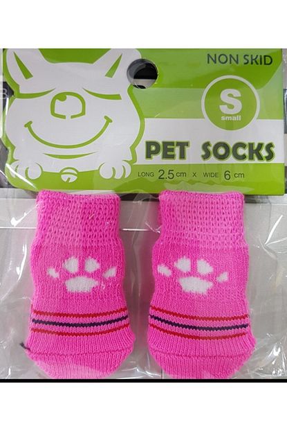 Little Friends Kopek Corabi Small Pembe Renk Ve Pati Desenli Trendyol