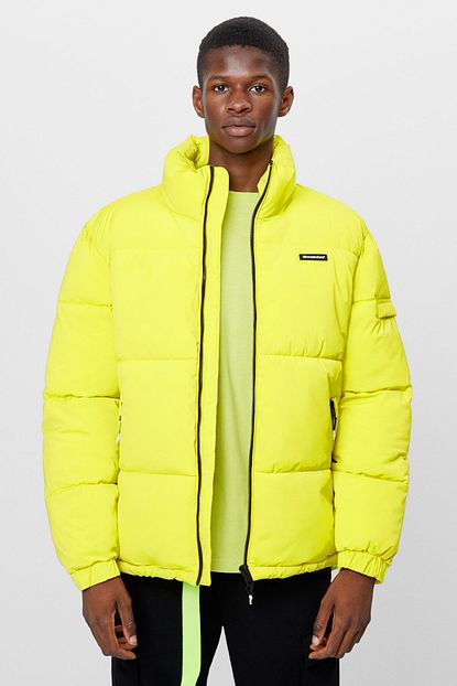 Bershka Tek Renkli Sisme Mont Trendyol