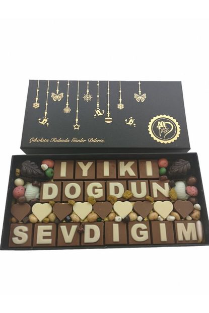 40 Yil Cikolata Kahve Iyi Ki Dogdun Yazili Kalpli Cikolata Kutusu Trendyol