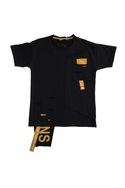 Jack Lions Erkek Cocuk Siyah Yirtik Detayli T Shirt Trendyol