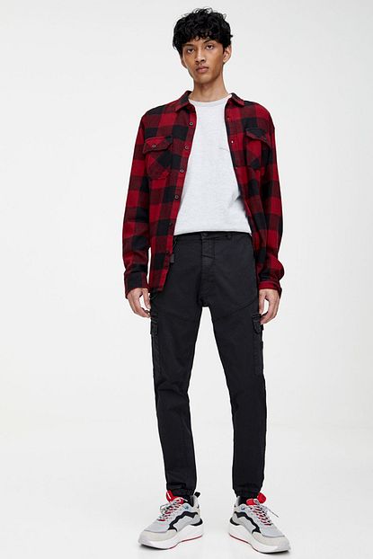 Pull Bear Zincirli Kargo Chino Pantolon Trendyol