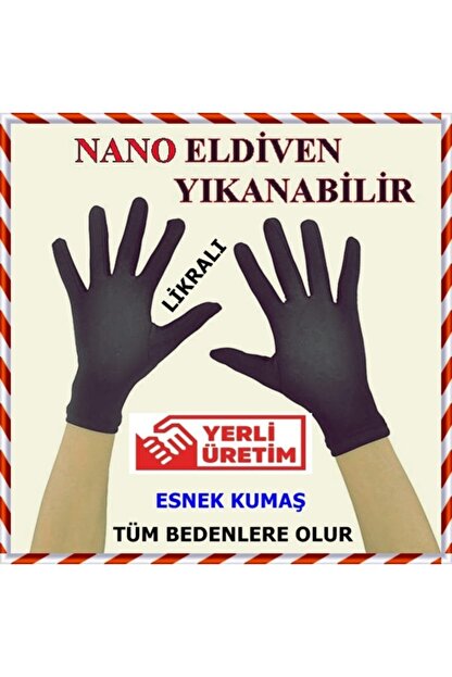 Deri Eldivenci 5 Cift Siyah Eldiven Likrali Yikanabilir Nano Ozellikli Bez Nano Trendyol