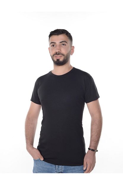 Hunter Erkek Siyah Duz Baskisiz Tisort Trendyol