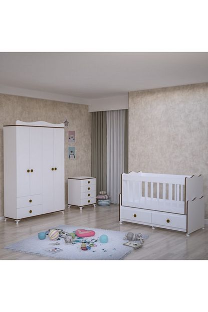 Garaj Home Sumela Elegant Yildiz 4 Kapakli Bebek Odasi Takimi Trendyol