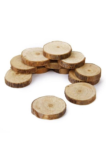 Worldwooden 50 Adet Ahsap Odun Dilimleri 7 9 Cap Ev Dekorasyon Duvar Masa Tablo Dekoru Trendyol