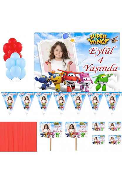 Hayaller Dukkani Harika Kanatlar Super Wings Dogum Gunu Susleri Parti Seti Magnet Konusma Balonu Hdts157 Trendyol