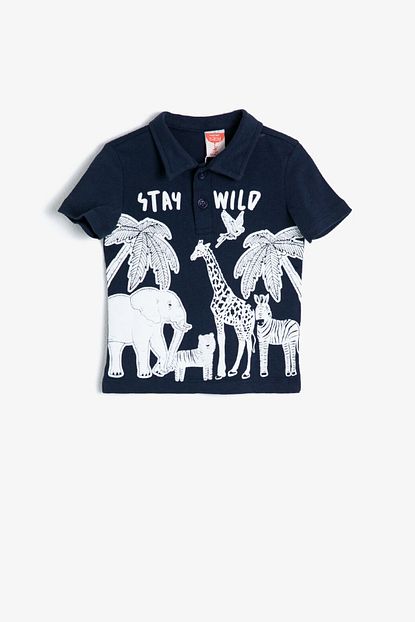 Koton Kids Lacivert Erkek Bebek T Shirt Trendyol