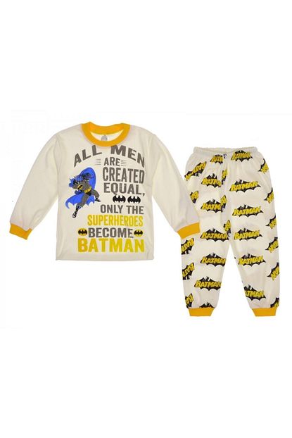 Mehdix Batman Yazili Erkek Bebek Cocuk Pijama Takimi 1 2 3 Yas Trendyol