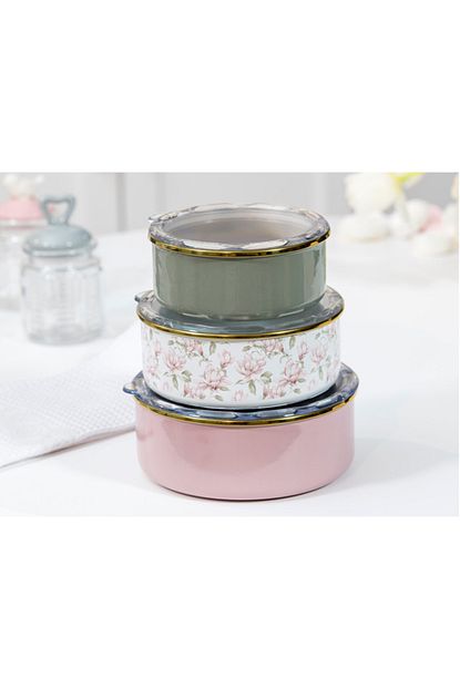 english home magnolia emaye pembe yesil