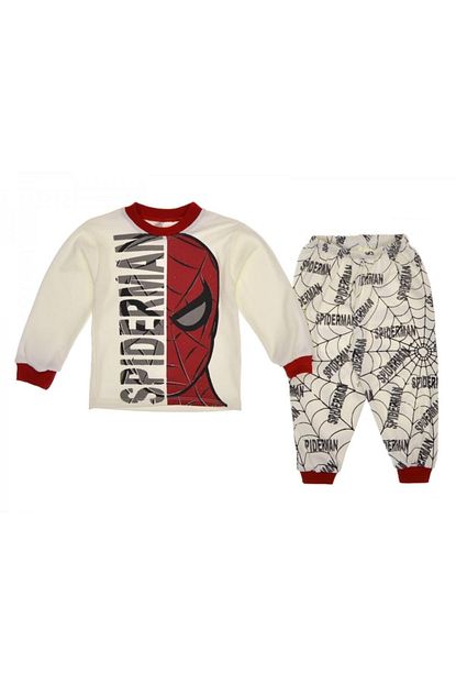 Mehdix Erkek Cocuk Beyaz Spiderman Baskili Pijama Takimi 1 2 3 4 5 6 Yas Trendyol