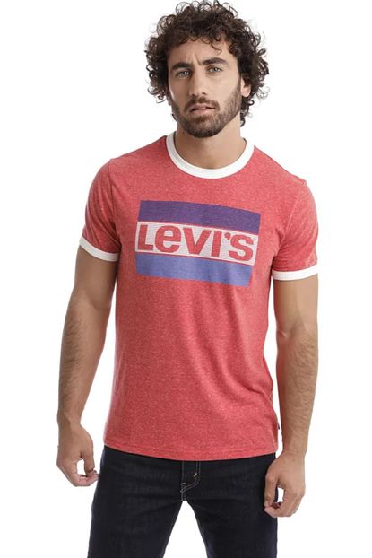 Levi S Erkek Kirmizi T Shirt Ss Ringer Tee T3 Ssnl Sw Brilliant Red Trendyol